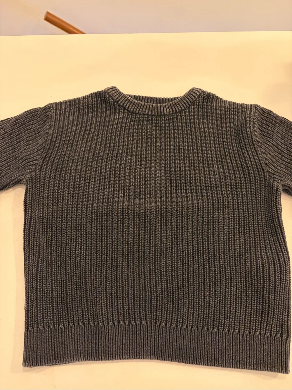 Zara Kids Boys Charcoal Ribbed Knit Sweater 2Y 92 cm